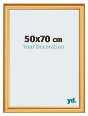 Cadre Photo 50x70cm Or Mat MDF Lazio De Face Mesure | Yourdecoration.fr