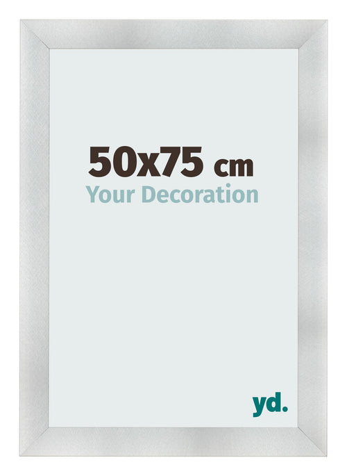 Cadre Photo 50x75cm Aluminium Brosse MDF Pisa De Face Mesure | Yourdecoration.fr