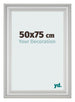 Cadre Photo 50x75cm Argent Mat MDF Lazio De Face Mesure | Yourdecoration.fr