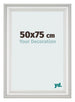 Cadre Photo 50x75cm Blanc Patine MDF Lazio De Face Mesure | Yourdecoration.fr