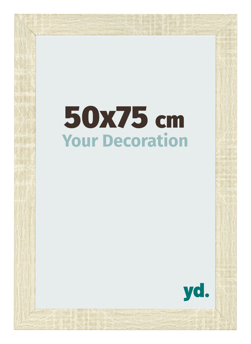 Cadre Photo 50x75cm Chene Sonoma MDF Pisa De Face Mesure | Yourdecoration.fr