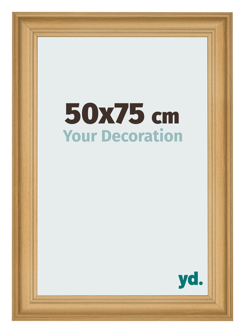 Cadre Photo 50x75cm De Pin Grain de Bois MDF Lazio De Face Mesure | Yourdecoration.fr