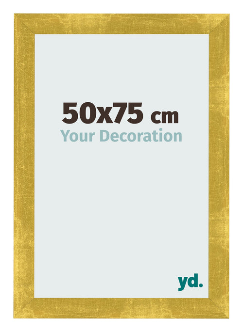 Cadre Photo 50x75cm Or Vintage MDF Pisa De Face Mesure | Yourdecoration.fr