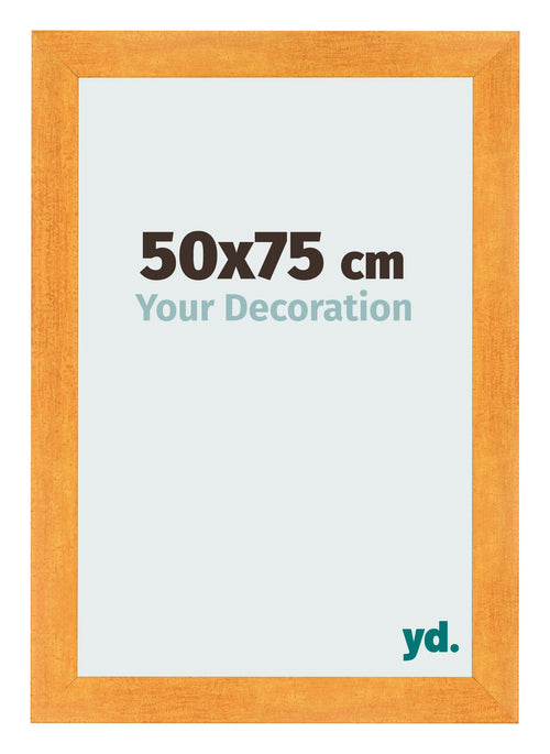Cadre Photo 50x75cm Orange MDF Pisa De Face Mesure | Yourdecoration.fr