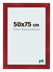 Cadre Photo 50x75cm Vin Rouge Patine MDF Pisa De Face Mesure | Yourdecoration.fr