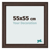 Cadre Photo 55x55cm Chene Fonce MDF Lazio De Face Mesure | Yourdecoration.fr