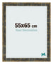 Cadre Photo 55x65cm Bleu Or Melange MDF Pisa De Face Mesure | Yourdecoration.fr