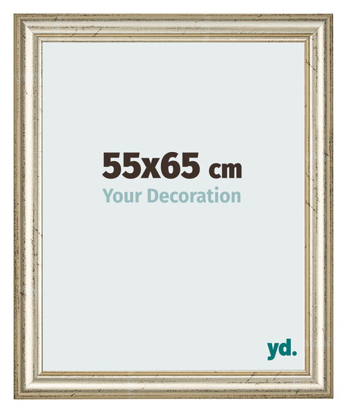 Cadre Photo 55x65cm Brillance Metallique MDF Lazio De Face Mesure | Yourdecoration.fr