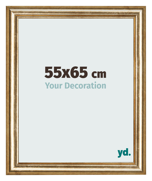 Cadre Photo 55x65cm Or Antique MDF Lazio De Face Mesure | Yourdecoration.fr