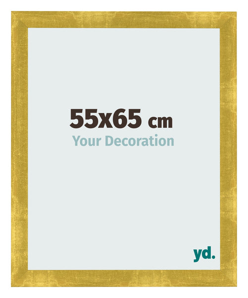 Cadre Photo 55x65cm Or Vintage MDF Pisa De Face Mesure | Yourdecoration.fr