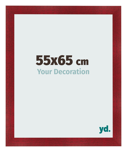 Cadre Photo 55x65cm Vin Rouge Patine MDF Pisa De Face Mesure | Yourdecoration.fr