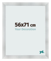 Cadre Photo 56x71cm Aluminium Brosse MDF Pisa De Face Mesure | Yourdecoration.fr