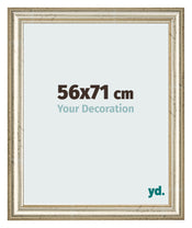 Cadre Photo 56x71cm Brillance Metallique MDF Lazio De Face Mesure | Yourdecoration.fr
