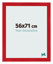 Cadre Photo 56x71cm Rouge MDF Pisa De Face Mesure | Yourdecoration.fr