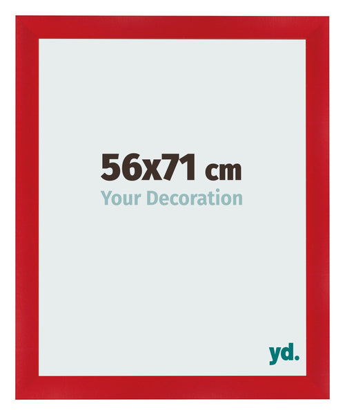 Cadre Photo 56x71cm Rouge MDF Pisa De Face Mesure | Yourdecoration.fr