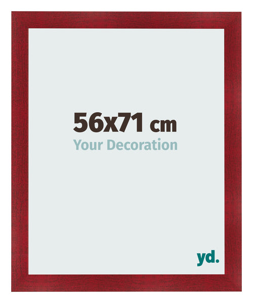 Cadre Photo 56x71cm Vin Rouge Patine MDF Pisa De Face Mesure | Yourdecoration.fr