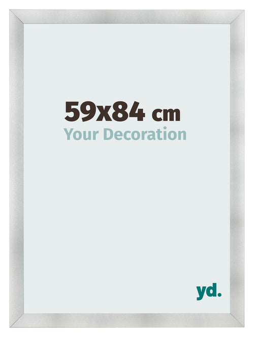 Cadre Photo 59x84cm Aluminium Brosse MDF Pisa De Face Mesure | Yourdecoration.fr