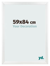 Cadre Photo 59x84cm Blanc Vintage MDF Pisa De Face Mesure | Yourdecoration.fr