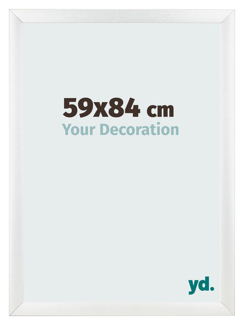 Cadre Photo 59x84cm Blanc Vintage MDF Pisa De Face Mesure | Yourdecoration.fr
