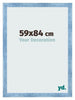 Cadre Photo 59x84cm Bleu Brillant Patine MDF Pisa De Face Mesure | Yourdecoration.fr
