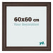 Cadre Photo 60x60cm Chene Fonce MDF Lazio De Face Mesure | Yourdecoration.fr