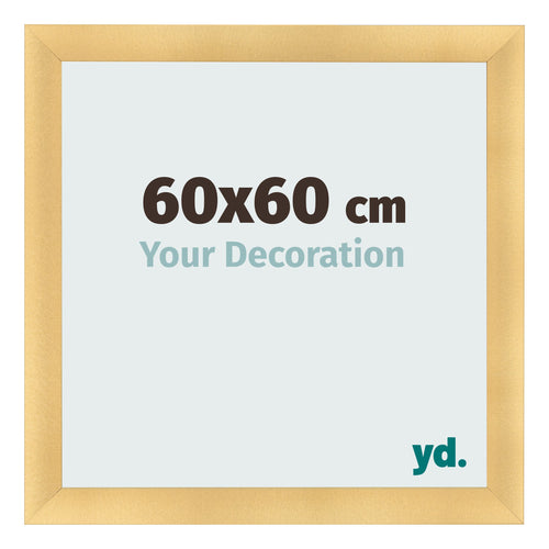Cadre Photo 60x60cm Or Vintage MDF Pisa De Face Mesure | Yourdecoration.fr