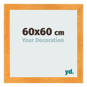 Cadre Photo 60x60cm Orange MDF Pisa De Face Mesure | Yourdecoration.fr