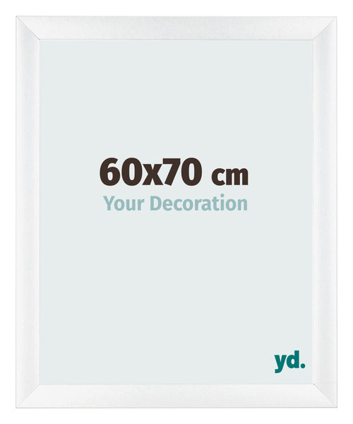 Cadre Photo 60x70cm Blanc Vintage MDF Pisa De Face Mesure | Yourdecoration.fr