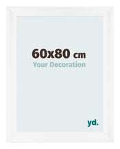 Cadre Photo 60x80cm Blanc Vintage MDF Pisa De Face Mesure | Yourdecoration.fr