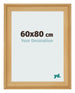 Cadre Photo 60x80cm De Pin Grain de Bois MDF Lazio De Face Mesure | Yourdecoration.fr