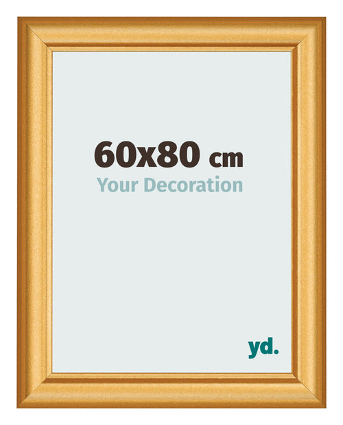 Cadre Photo 60x80cm Or Mat MDF Lazio De Face Mesure | Yourdecoration.fr