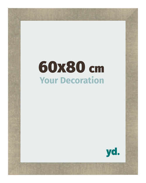 Cadre Photo 60x80cm Or Vintage MDF Pisa De Face Mesure | Yourdecoration.fr