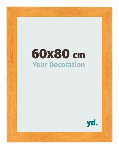 Cadre Photo 60x80cm Orange MDF Pisa De Face Mesure | Yourdecoration.fr