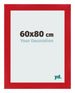 Cadre Photo 60x80cm Rouge MDF Pisa De Face Mesure | Yourdecoration.fr