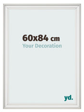 Cadre Photo 60x84cm Blanc Patine MDF Lazio De Face Mesure | Yourdecoration.fr