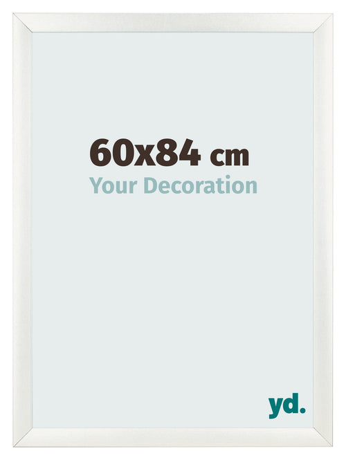 Cadre Photo 60x84cm Blanc Vintage MDF Pisa De Face Mesure | Yourdecoration.fr