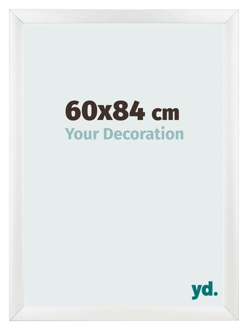 Cadre Photo 60x84cm Blanc Vintage MDF Pisa De Face Mesure | Yourdecoration.fr