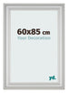 Cadre Photo 60x85cm Argent Mat MDF Lazio De Face Mesure | Yourdecoration.fr