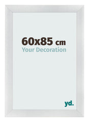 Cadre Photo 60x85cm Argent Noir Patine MDF Pisa De Face Mesure | Yourdecoration.fr