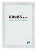 Cadre Photo 60x85cm Argent Noir Patine MDF Pisa De Face Mesure | Yourdecoration.fr
