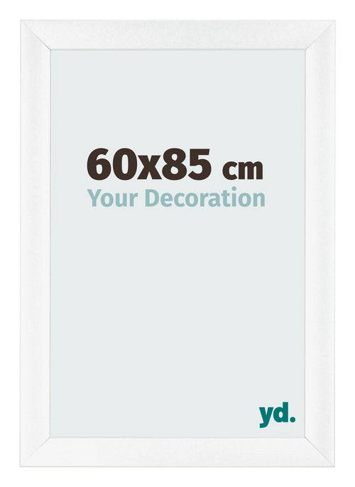 Cadre Photo 60x85cm Blanc Vintage MDF Pisa De Face Mesure | Yourdecoration.fr