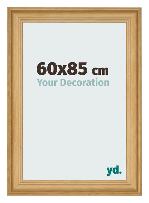 Cadre Photo 60x85cm De Pin Grain de Bois MDF Lazio De Face Mesure | Yourdecoration.fr