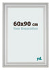 Cadre Photo 60x90cm Argent Mat MDF Lazio De Face Mesure | Yourdecoration.fr