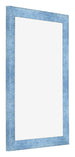 Cadre Photo 60x90cm Bleu Brillant Patine MDF Pisa De Face Oblique | Yourdecoration.fr