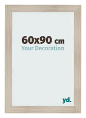 Cadre Photo 60x90cm Chene Rustique MDF Pisa De Face Mesure | Yourdecoration.fr