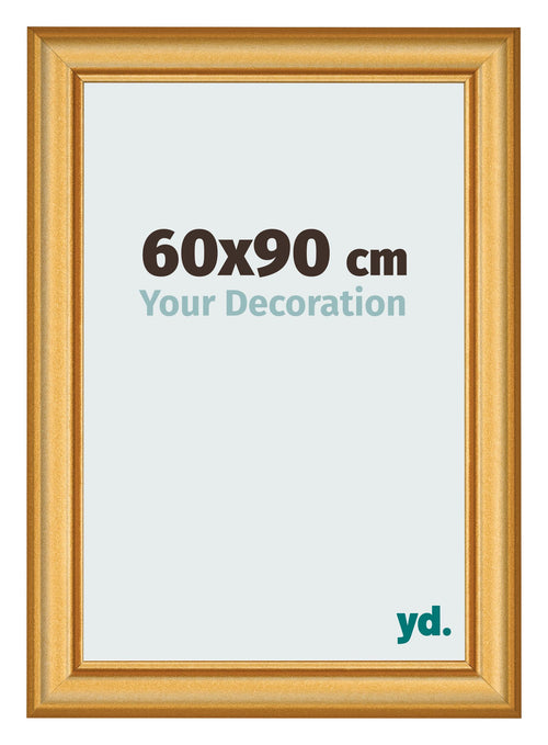 Cadre Photo 60x90cm Or Mat MDF Lazio De Face Mesure | Yourdecoration.fr