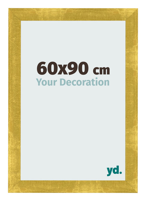 Cadre Photo 60x90cm Or Vintage MDF Pisa De Face Mesure | Yourdecoration.fr