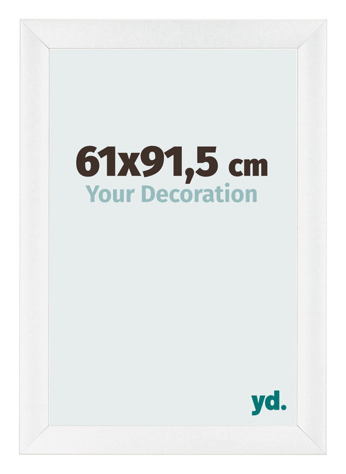 Cadre Photo 61x91 5cm Blanc Vintage MDF Pisa De Face Mesure | Yourdecoration.fr