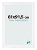 Cadre Photo 61x91 5cm Blanc Vintage MDF Pisa De Face Mesure | Yourdecoration.fr