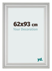 Cadre Photo 62x93cm Argent Mat MDF Lazio De Face Mesure | Yourdecoration.fr